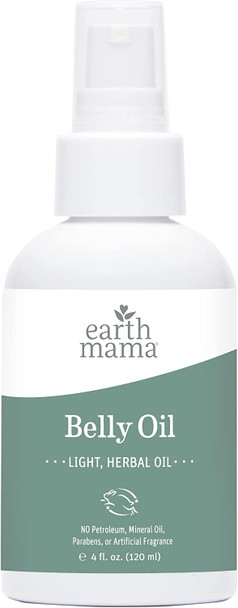 Earth Mama Belly Oil for Dry, Stretching Skin | To Encourage Skin's Natural Elasticity During Pregnancy & Beyond, 8-Fluid Ounce (Packaging May Vary)