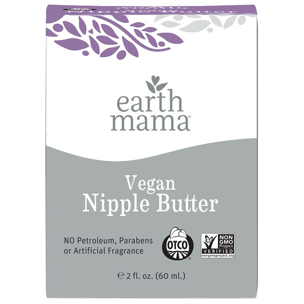 Earth Mama Vegan Nipple Butter | Cruelty-Free Breastfeeding Cream for Nursing Mamas | Lanolin-free 2-Ounce