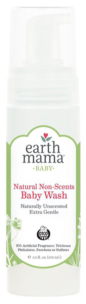 Earth Mama Natural Non-Scents Baby Wash Gentle Castile Soap For Sensitive Skin, 5.3-Fluid Ounce