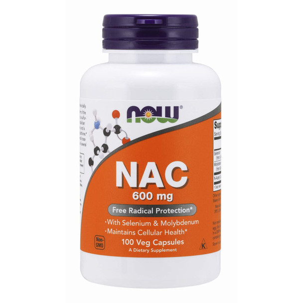 Now Food NAC, (N-Acetyl Cysteine), 600 mg, 100 Veggie Caps