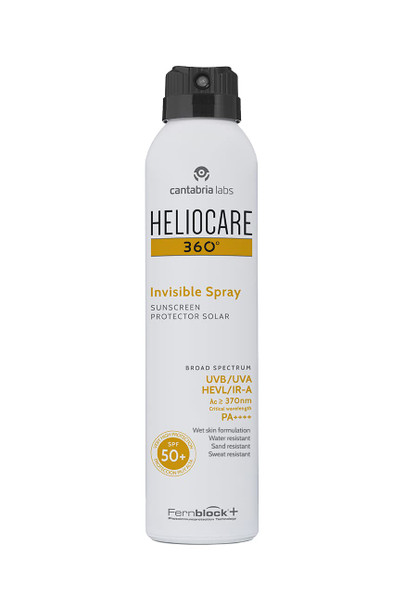 Heliocare 360 Invisible Spray Spf50 200Ml | Aerosol Sunscreen For Body | Uva Uvb Visible Light Infrared-A Anti-Ageing Sun Protection | Transparent, Non-Oily Finish | Suitable For All Skin Types |