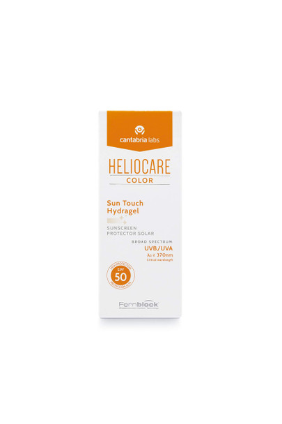 Heliocare Colour Sun Touch Hydragel Spf 50 50Ml / Gel Sunscreen For Face/Daily Uva And Uvb Anti-Ageing Sun Protection/Combination, Dry, Oily And Normal Skin Types/Shimmer Finish/Light Tinted Coverage