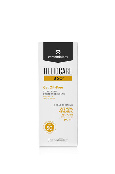 Heliocare 360 Oil-Free Gel Spf50 50Ml / Gel Sunscreen For Face / Daily Uva Uvb Visible Light Infrared-A Anti-Ageing Sun Protection