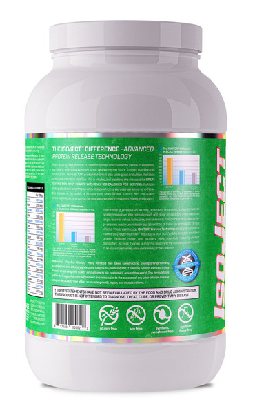 EVOGEN Naturals ISOJECT , Premium Whey Isolate w/Digestive Enzymes, 28 Servings (2lbs, Chocolate)