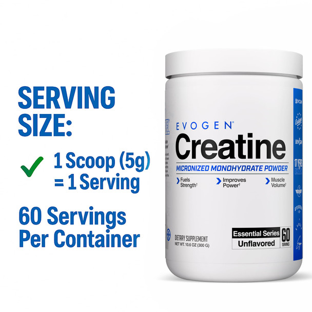 Evogen Creatine Monohydrate Unflavored 300g