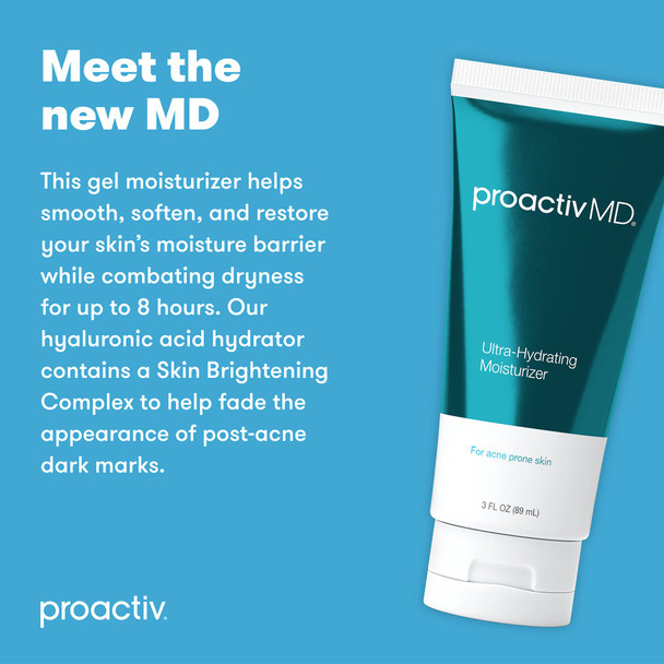 ProactivMD Ultra-Hydrating Moisturizer - Daily Face Moisturizer, Nourishing Hydrator with Skin Brightening Complex, Hyaluronic Acid Skin Moisturizer - 3 oz.