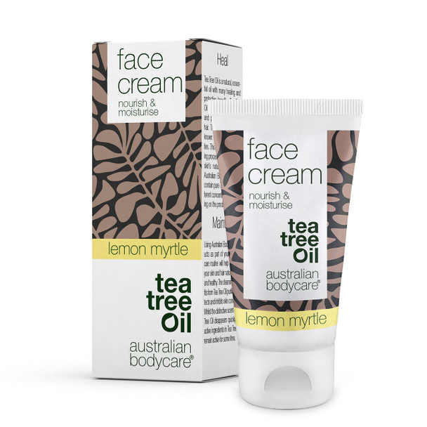 Australian Bodycare Face Cream 50ml | Tea Tree oil + Lemon Myrtle | Moisturiser spot treatment, pimple, oily, acne prone skin. Tea Tree Cream Face Moisturiser. Spot Cream and anti blemish moisturiser