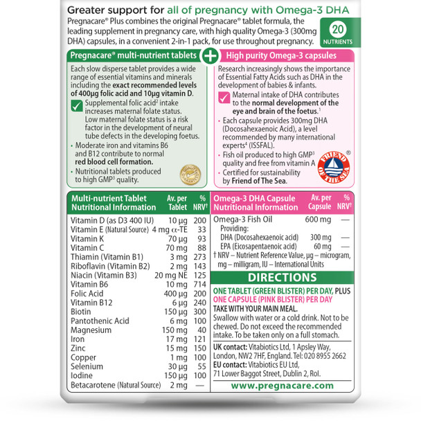 Vitabiotics  Pregnacare Plus 56 Tablets 3pack