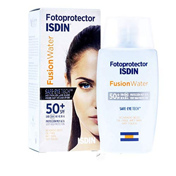 Isdin Fusion Water Sunscreen SPF 50+ Safe-Eye Tech Does Not Itch Eyes, Action for Atopic Skin 50 ml