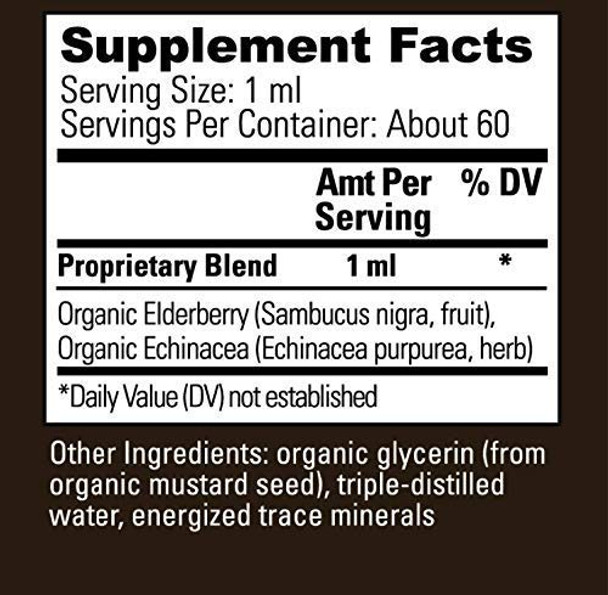 Global Healing Elderberry & Eusacea and Zinc Kit - Vegan Antioxidant Immune Support Against Harmful Organisms & Organic Liquid Supplement Drops Support Immune System & Cell Growth - 2 Fl Oz Each
