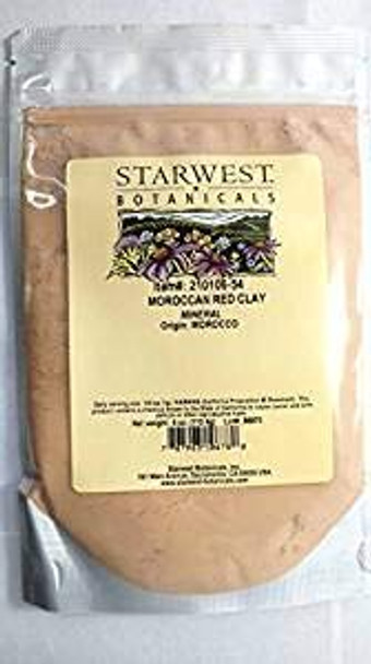 Red Clay Powder - 4 Ounce Resealable Bag - Starwest Botanicals