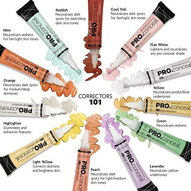 L.A. Girl Pro Conceal HD High Definition Concealer Flat White Corrector 8g