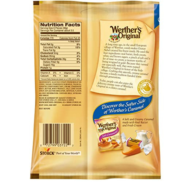 Werther's Original Chewy Caramel Candy,5 Ounce (Pack of 12)
