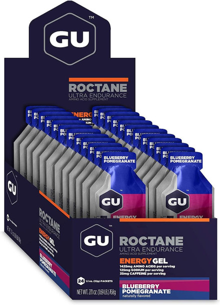 GU Energy Roctane Ultra Endurance Energy Gel Vegan Gluten Free Kosher and Dairy Free On The Go Sports Nutrition for Running Biking Hiking or Skiing