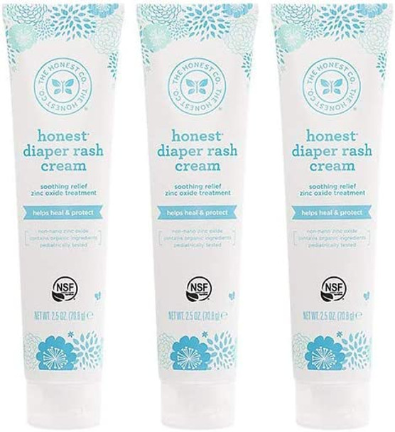 Honest Diaper Rash Cream, 2.5 Ounce (3 Bottles)