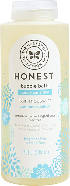 The Honest Company Sensitive Bubble Bath Fragrance Free - 12.0 Fl Oz