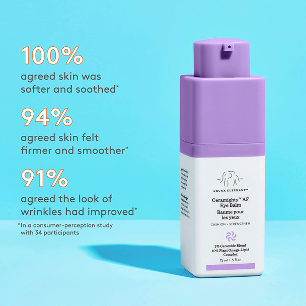 Drunk Elephant Ceramighty AF Eye Balm -Soothing, Strengthening Under Eye Cream, .5 Fl Oz
