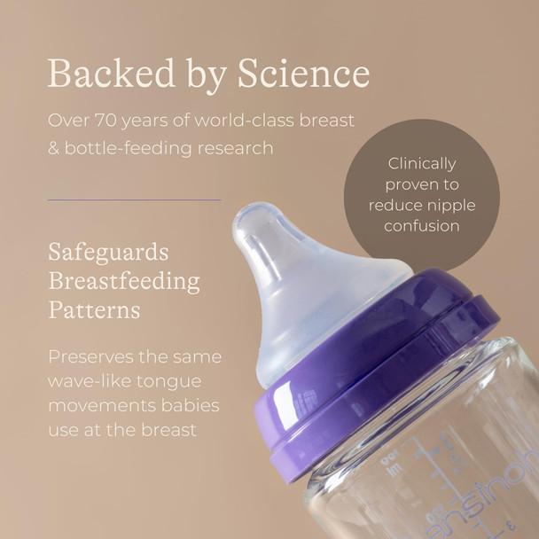 Lansinoh Anti Colic Glass Baby Bottle 160 ml