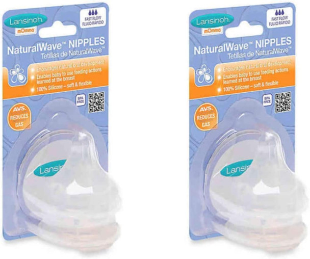 Lansinoh Fast Flow Nipples Pack of 2 (Total 4 units)