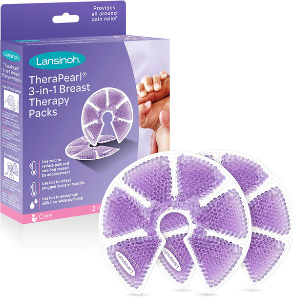 Lansinoh TheraPearl Breast Therapy Pack, Breastfeeding Essentials, 2 Pack