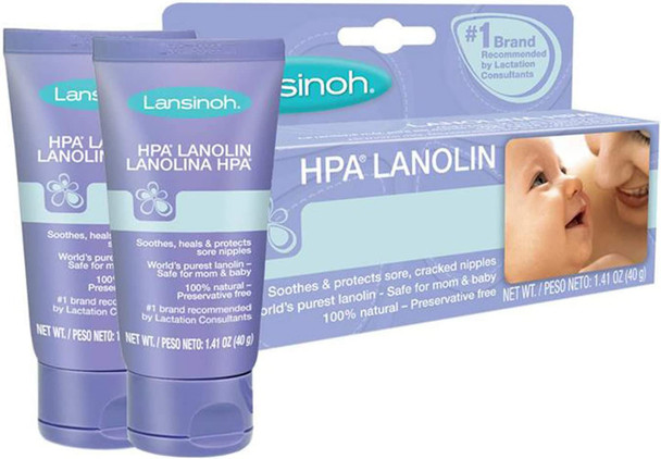 Lansinoh HPA Lanolin for Breastfeeding Mothers, 1.41 Ounce (Pack of 2) - Packaging may vary