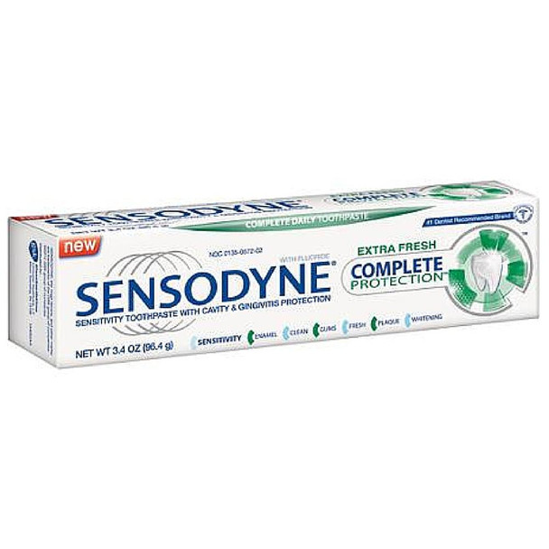 Sensodyne Complete Protection Sensitivity Toothpaste, Extra Fresh 3.40 Oz