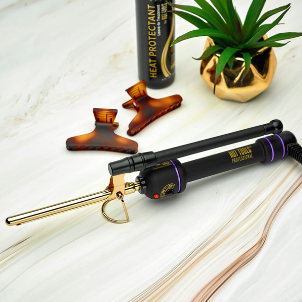 HOT TOOLS Professional 24K Gold Marcel Curling Iron/Wand, 3/8 inch