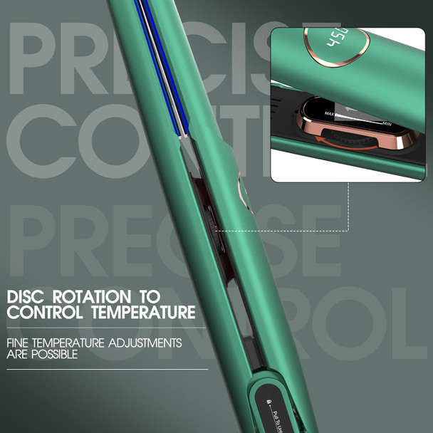 1 Inch Hair Straighteners Professional Flat Iron 3D Floating Mirror Titanium Plates Hair Curling and Straightening 450 Max High Heat Adjustable Temperature