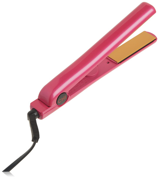 CHI Tourmaline Ceramic Hair Straightening Flat Iron | 1" Plates | Pure Pink | Professional Salon Model Hair Straightener