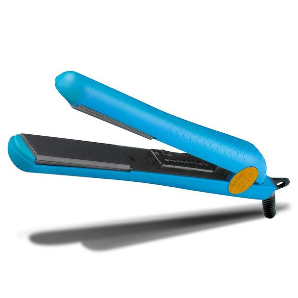 Royale 100% Ceramic Tourmaline Ionic Flat Iron Hair Straightener | 2 in 1 Hair Straightener and Curler | Single Pass Floating Plates | Ion Tech for Anti-Static & Anti-Frizz (1.25" Baby Blue)