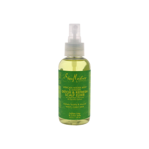 Shea Moisture African Water Mint & Ginger Detox & Refresh Scalp Elixir, 4 oz