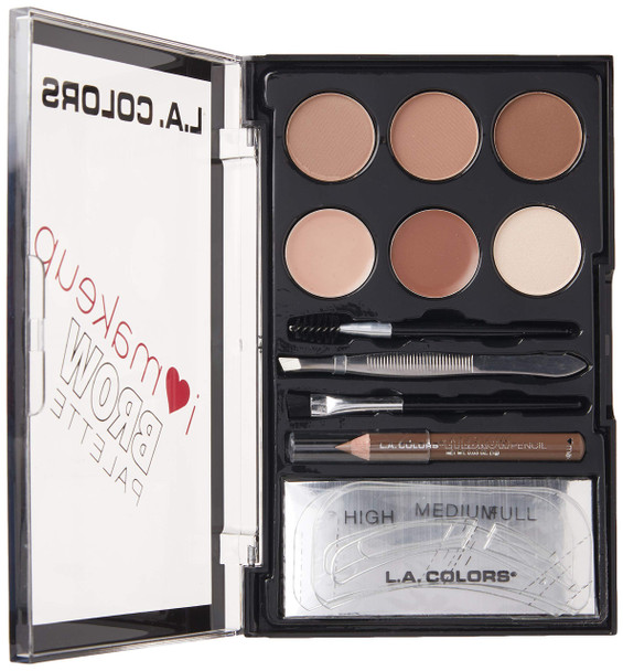 L.A. COLORS I Heart Makeup Brow Palette, Light to Medium, 0.26 Ounce (C30354)