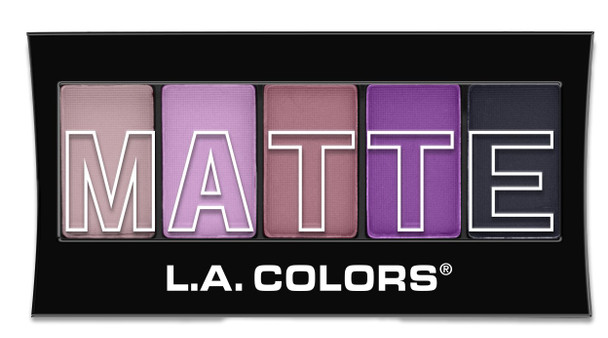 L.A. COLORS 5 Color Matte Eyeshadow, Plum Pashmina, 0.25 oz.