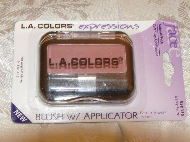 L.A Colors Professional Series BLUSH with Applicator, BSB335 Berry Plum, 0.13 Oz