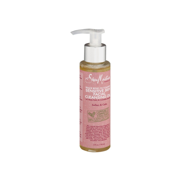 Shea Moisture Peace Rose Oil Complex Sensitive Skin Cleansing Oil for Unisex 4 oz