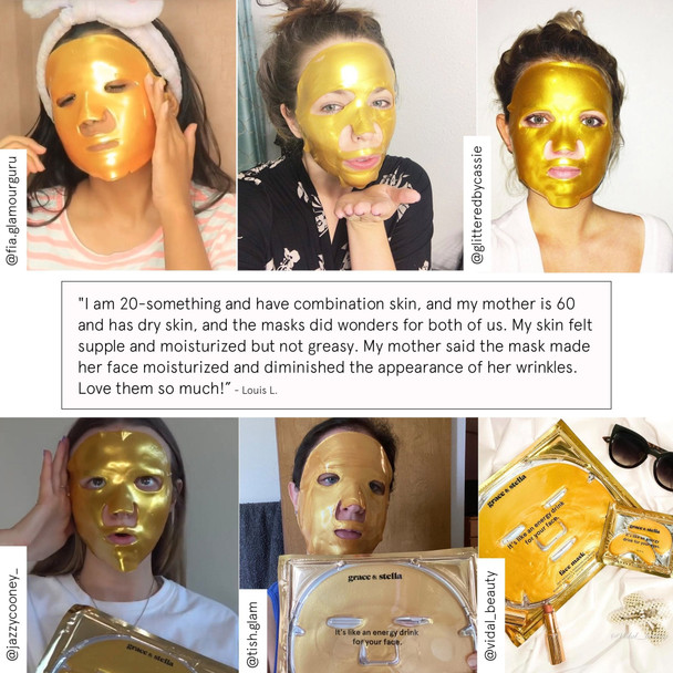 grace & stella co. energy drink face masks (6-pack)