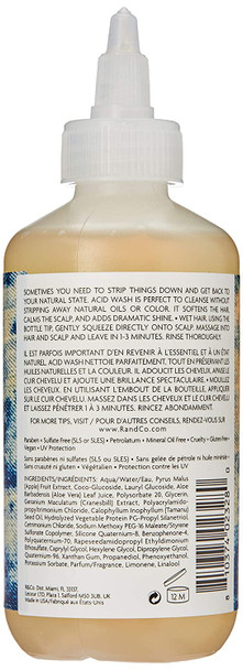 R+Co Acid Wash Apple Cider Vinegar Cleansing Rinse, Scalp Calming Hair Cleanser for Soft and Shiny Hair, 6 Fl Oz