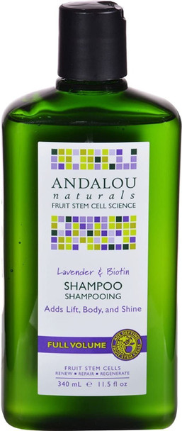 2 Packs of Andalou Naturals Full Volume Shampoo Lavender and Biotin - 11.5 Fl Oz