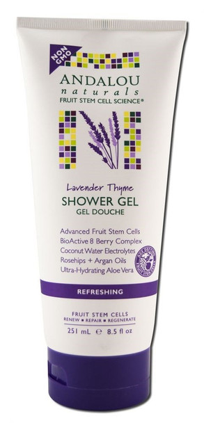 Andalou Naturals Lavender Thyme Shower Gel, Pack of 3 Andalou Naturals Lavender Thyme Shower Gel, Pack of 3