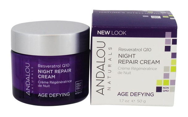 Andalou Naturals Night Crm Repair Resvrtrl 1.7 Fl Oz(Pack of 1)