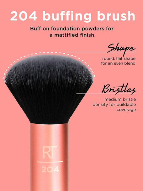 Real Techniques Flawless Base Makeup Brush Set for Foundation, Concealer and Contouring