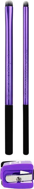 REAL TECHNIQUES Eye Smudge and Diffuse Eye Shadow Makeup Brush Duo Black