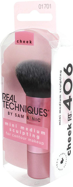 Real Techniques Mini Travel Size Sculpting Makeup Brush for Contouring (Packaging and Handle Colour May Vary)