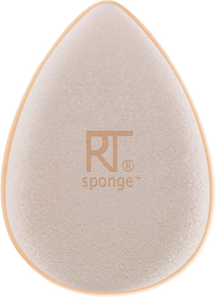 REAL TECHNIQUES Sponge+, Skin Care Facial Cleanser Tool, with Probiotics, exfoliate and clean pores, Miracle Complexion Sponge