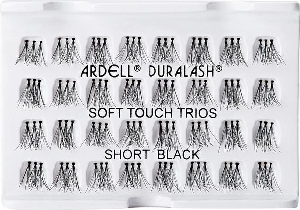 ARDELL Soft Touch Trios Individuals Eye Lashes, Short, Black