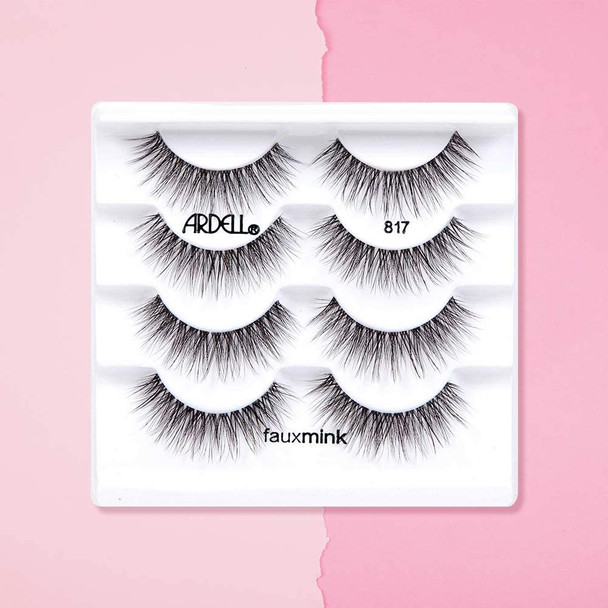Ardell Faux Minx 817 False Lashes, Pack of 4