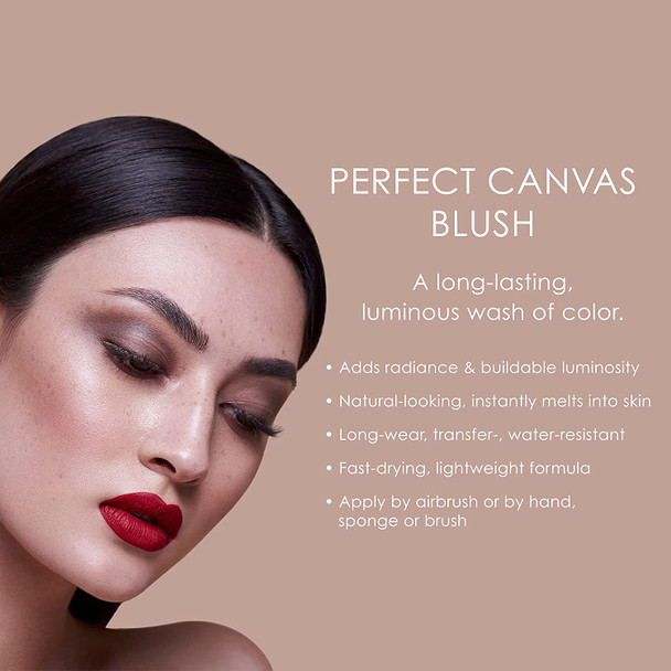 TEMPTU Perfect Canvas Airbrush Blush: Long-Wear Highly-Pigmented Makeup, Buildable Coverage, Luminous, Natural-Looking Wash Of Color, Available In 8 Shades