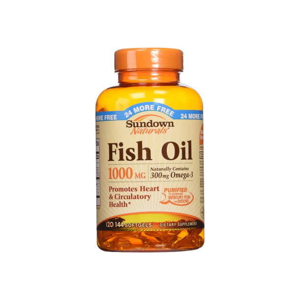 Sundown Naturals Fish Oil 1000 Mg Softgels 120 Soft Gels
