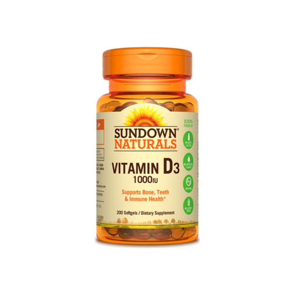 Sundown Naturals High Potency D3 Vitamin D 1000 IU Softgels 100 ea