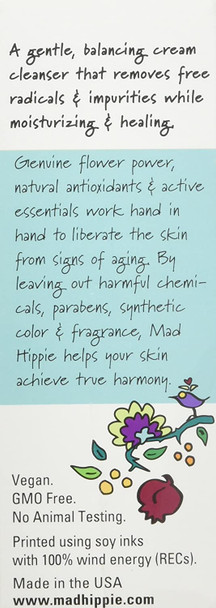 Mad Hippie Advanced Skin Care - Cream Cleanser For Face - Rich in Antioxidants And Hydrating Oils - Gentle and Moisturizing for All Skin Types - 4 oz